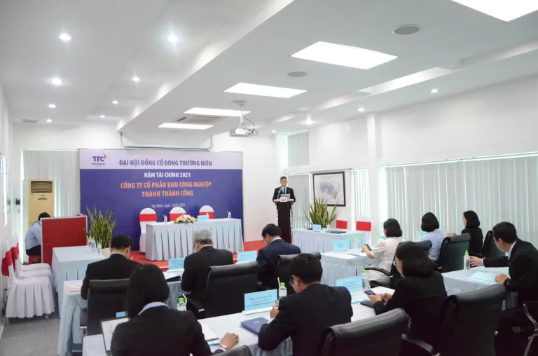 CÔNG TY CỔ PHẦN KHU CÔNG NGHIỆP THÀNH THÀNH CÔNG TỔ CHỨC ĐẠI HỘI CỔ ĐÔNG THƯỜNG NIÊN NĂM TÀI CHÍNH 2021 - Công Ty CP Khu Công Nghiệp Thành Thành Công (TTC IZ)