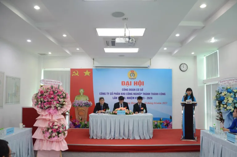 Đại hội Công đoàn cơ sở Công ty Cổ phần Khu Công nghiệp Thành Thành Công lần III, nhiệm kỳ 2023 - 2028 - Công Ty CP Khu Công Nghiệp Thành Thành Công (TTC IZ)