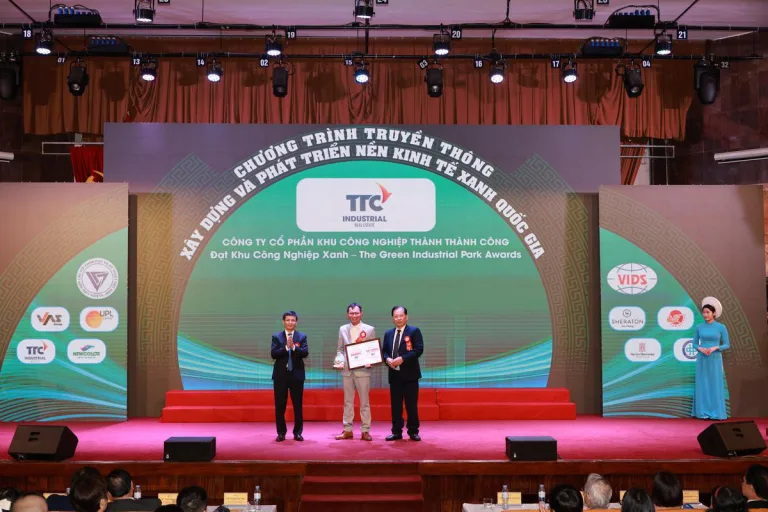 Công ty Cổ phần Khu công nghiệp Thành Thành Công (TTC IZ) Vinh Dự Nhận Giải Thưởng "Khu Công Nghiệp Xanh – The Green Industrial Park Awards" - Công Ty CP Khu Công Nghiệp Thành Thành Công (TTC IZ)